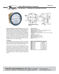 Thumbnail of document Manual - RMV Rate-Master Dial-Type Flowmeters